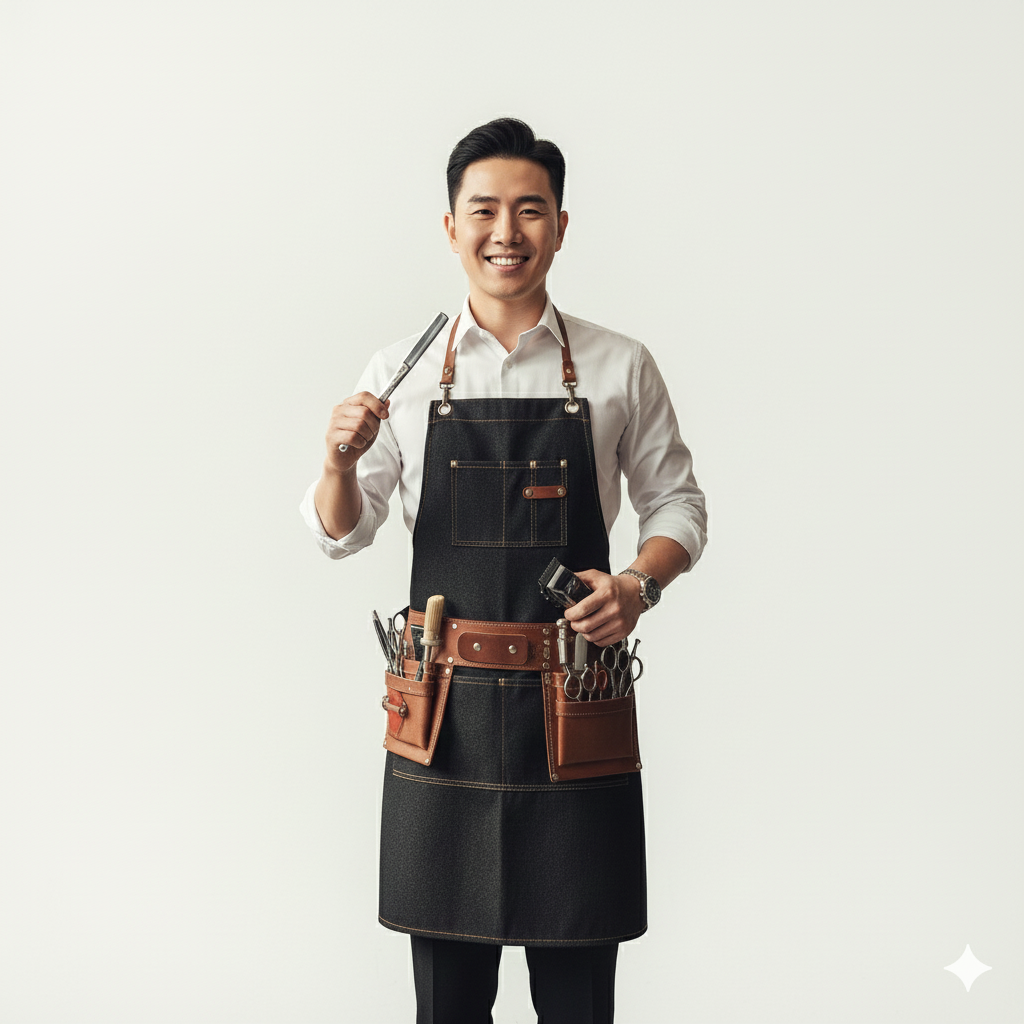 Siswa pelatihan di Jhon's Barber Academy
