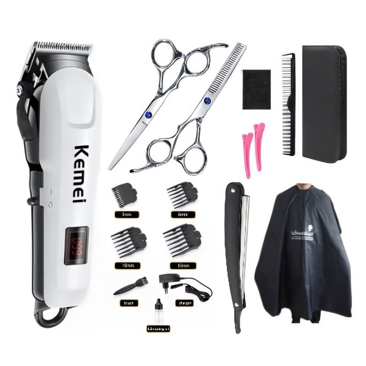 Peralatan cukur profesional yang digunakan dalam program pelatihan barbershop academy.